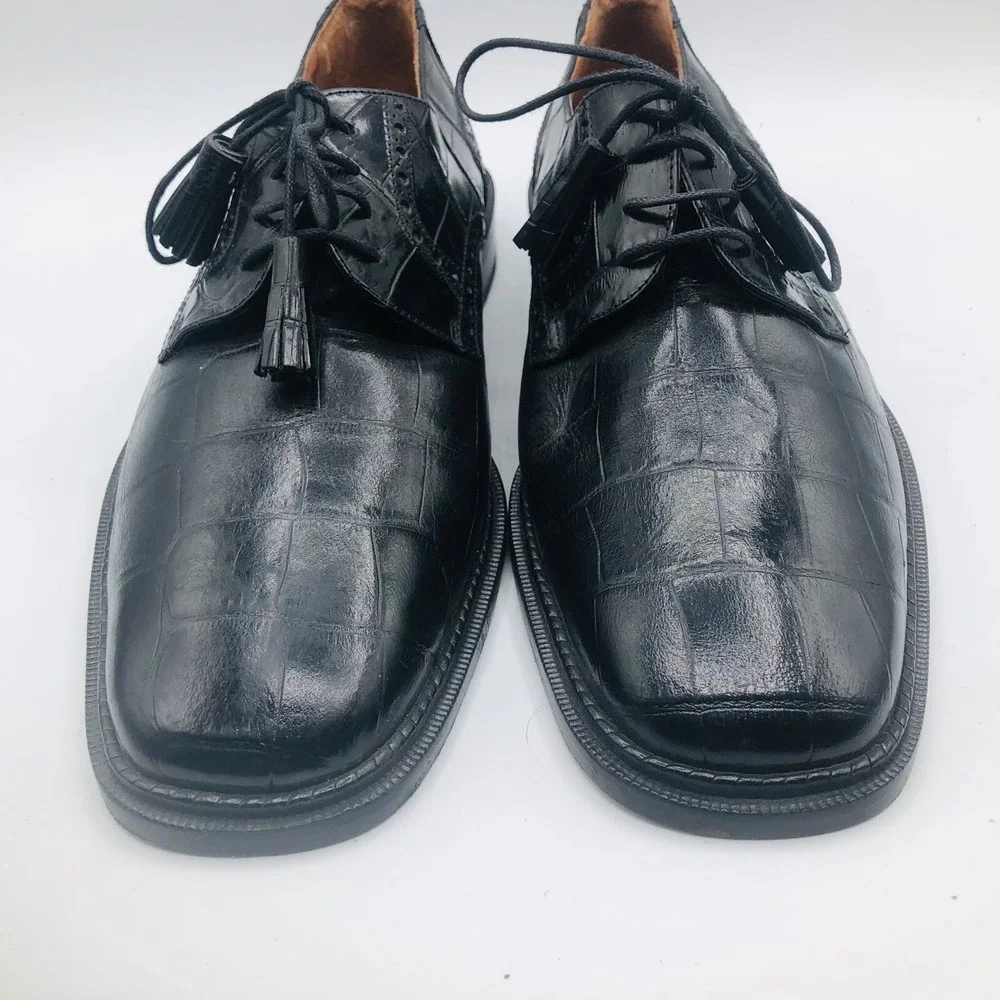 Brass Boot Men's shoes size 10M Black Patent‎ leather Dress Oxfords